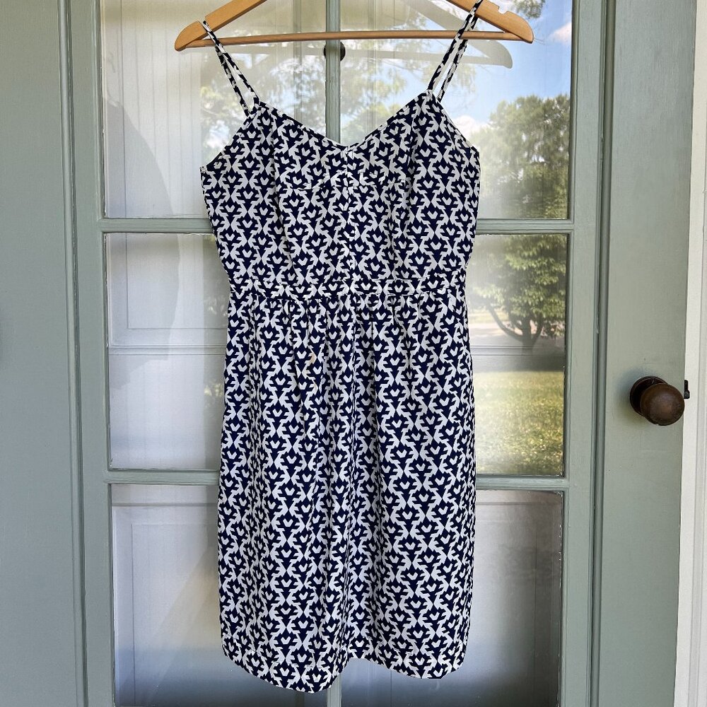 J. Crew navy and white cocktail dress - size 0